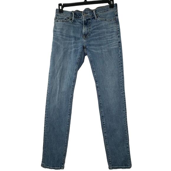 Abercrombie & Fitch Skinny Stretch Mens Jeans 30‎ X 32 Light Blue Denim 2014 - Picture 1 of 12